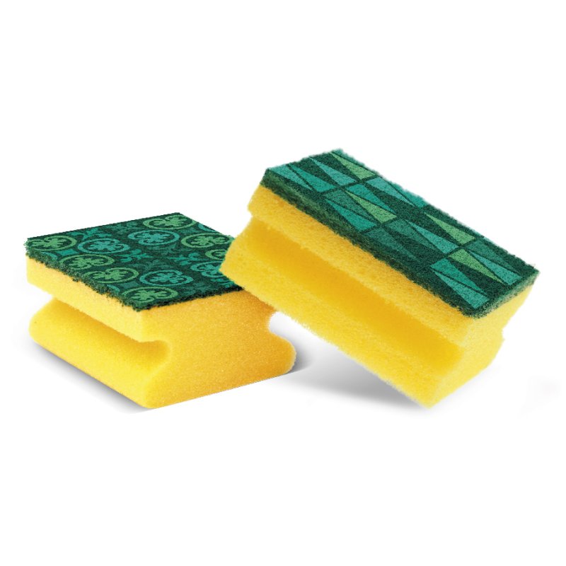 Spontex éponges à vaisselle mosaïque, couleurs assorties, 3 pièces